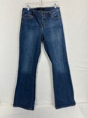 Calvin Klein Flare Denim Jean Women's SZ 10 Rockerchic Blokette